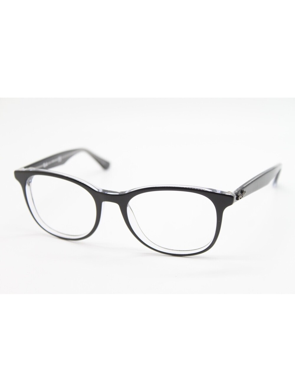 NEW RAY-BAN RB 5356 2034 BLACK TRANSPARENT AUTHENTIC EYEGLASSES 52-19-145